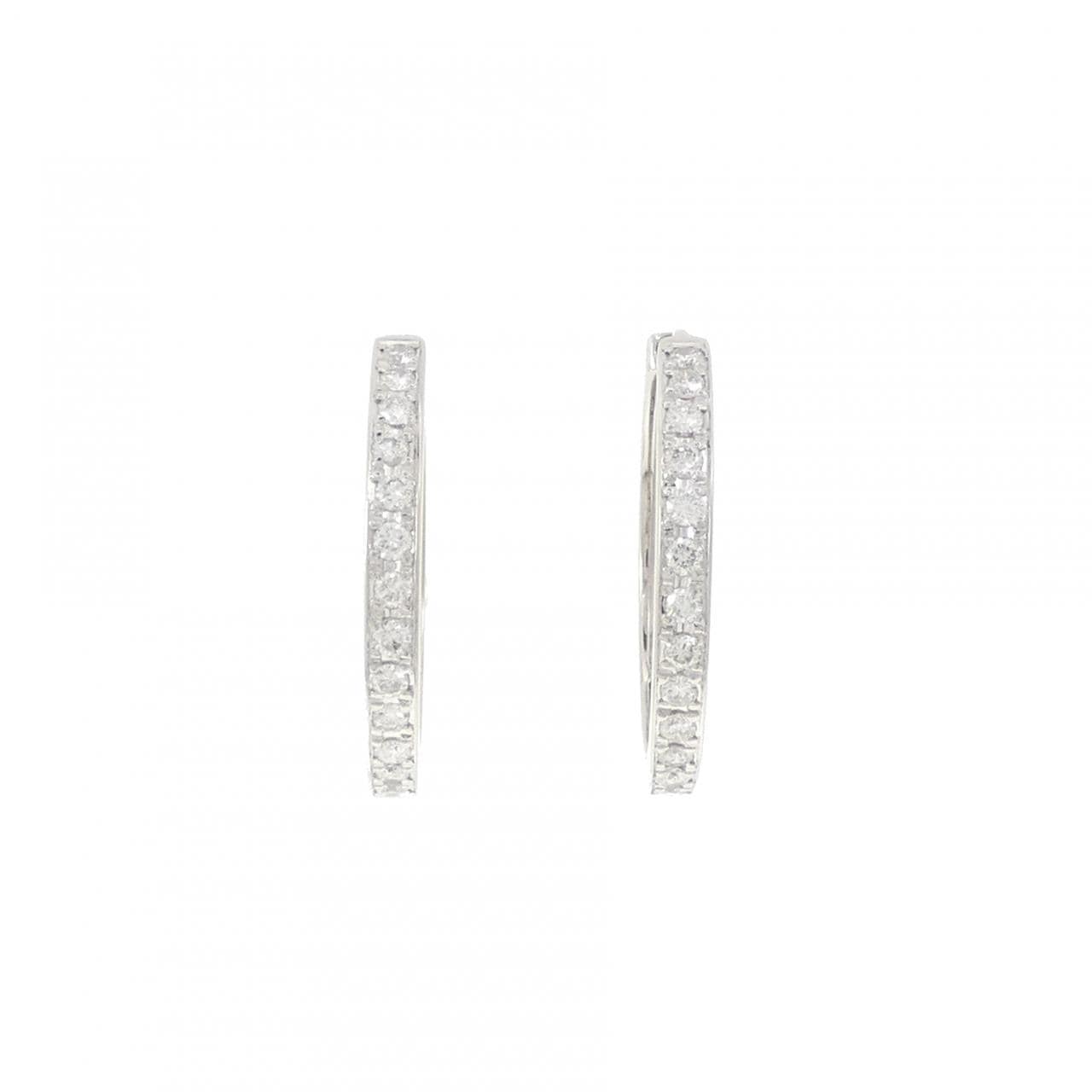 PT900 ダイヤモンド フープ ピアス 0.46CT