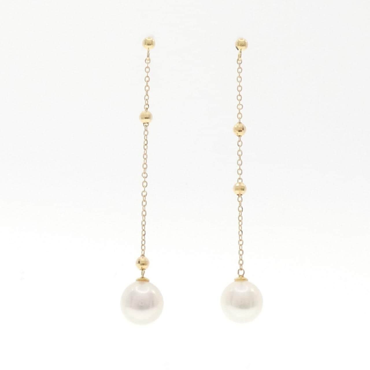 K18YG アコヤパール ピアス 7.4mm