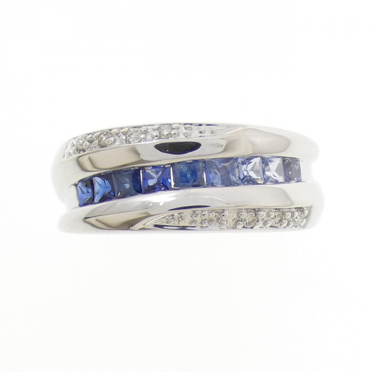 K18WG サファイヤ リング 0.60CT