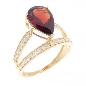K18YG ガーネット リング 2.00CT