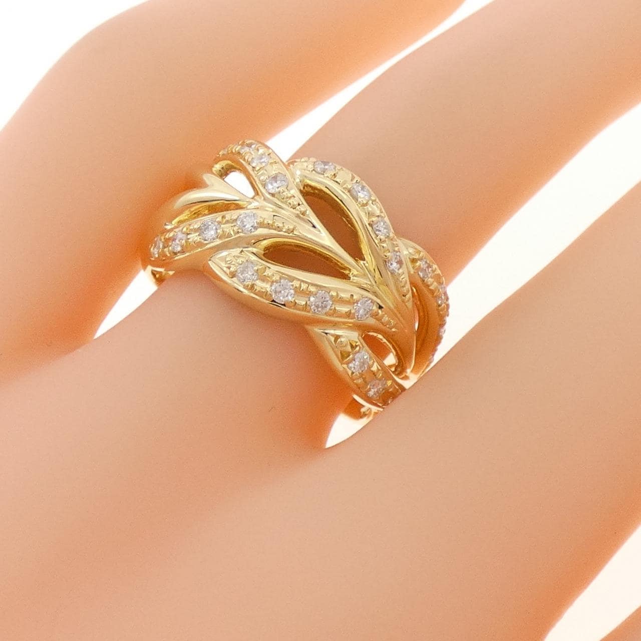 K18YG ダイヤモンド リング 0.33CT