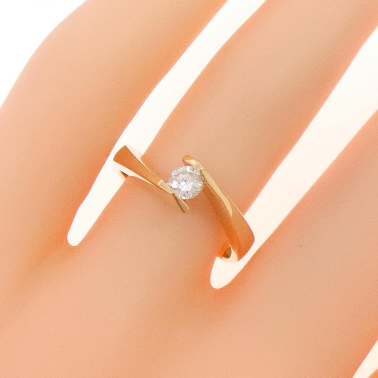 K18YG ダイヤモンド リング 0.15CT