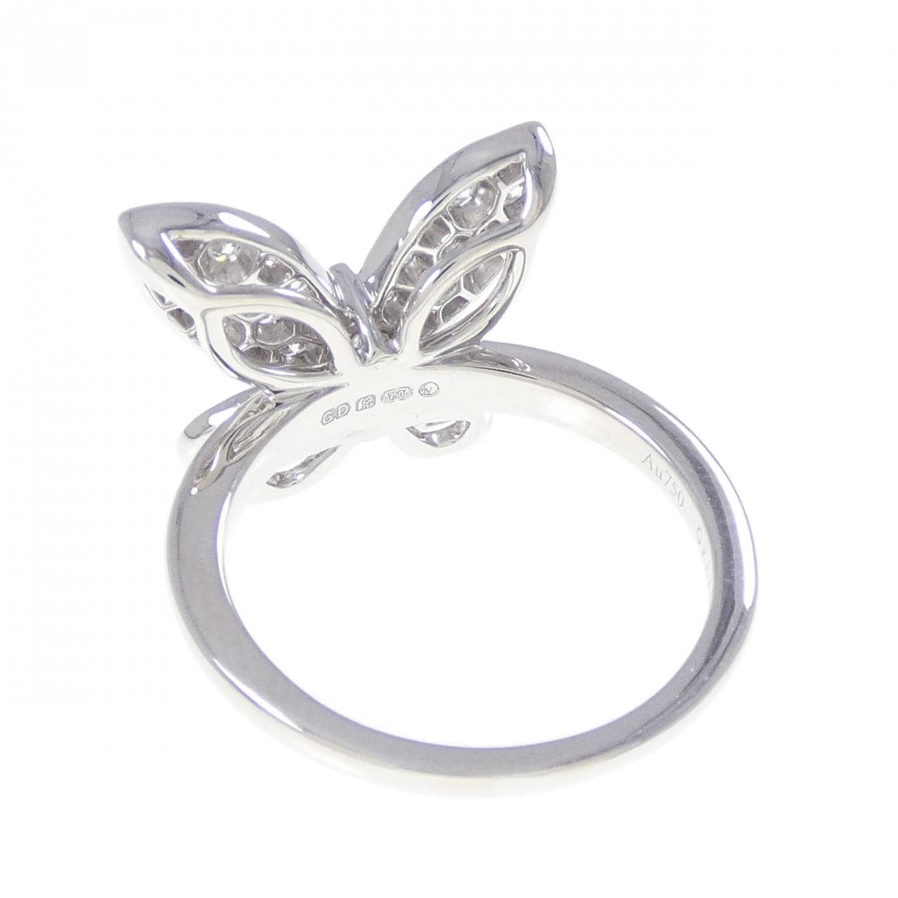 グラフ パヴェ バタフライ シルエット リング