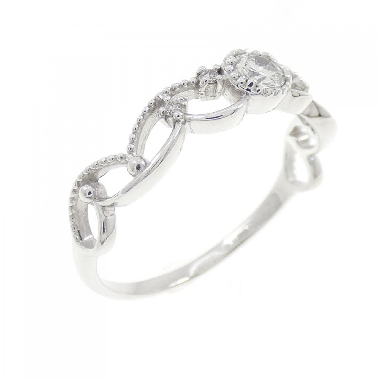 K18WG ダイヤモンド リング 0.17CT