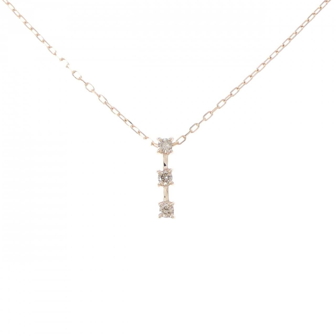 K10PG ダイヤモンド ネックレス 0.10CT