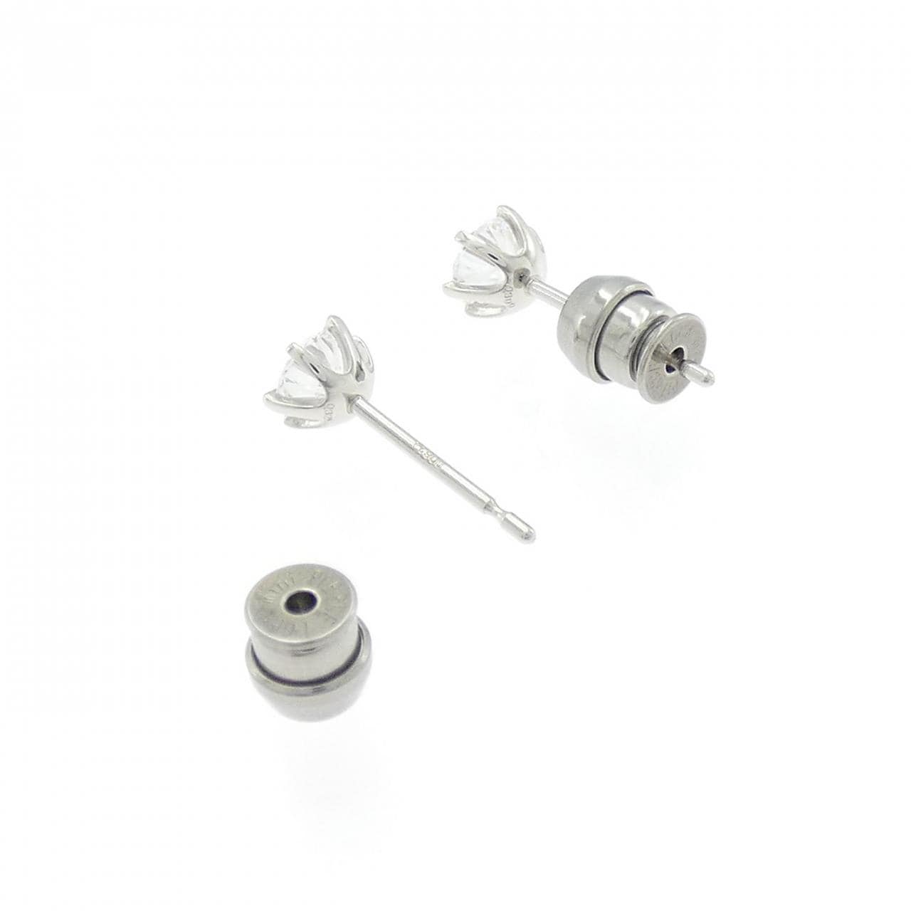 【リメイク】PT900/ST ダイヤモンド ピアス 0.309CT 0.320CT D IF 3EXT H&C
