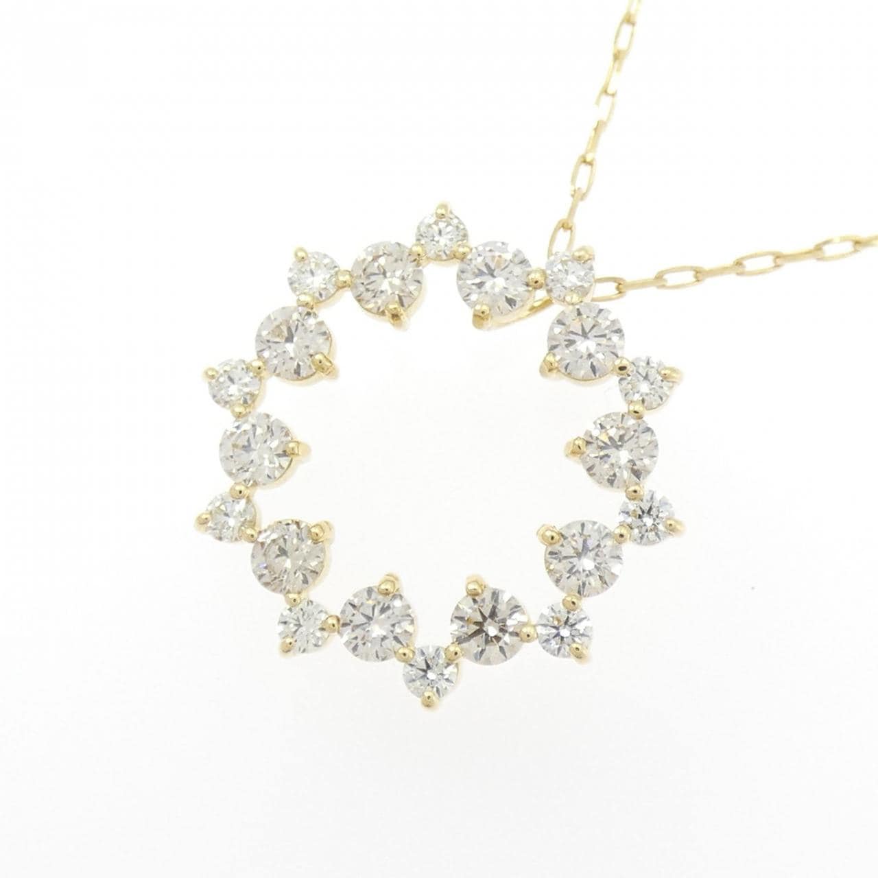 K18YG ダイヤモンド ネックレス 0.75CT