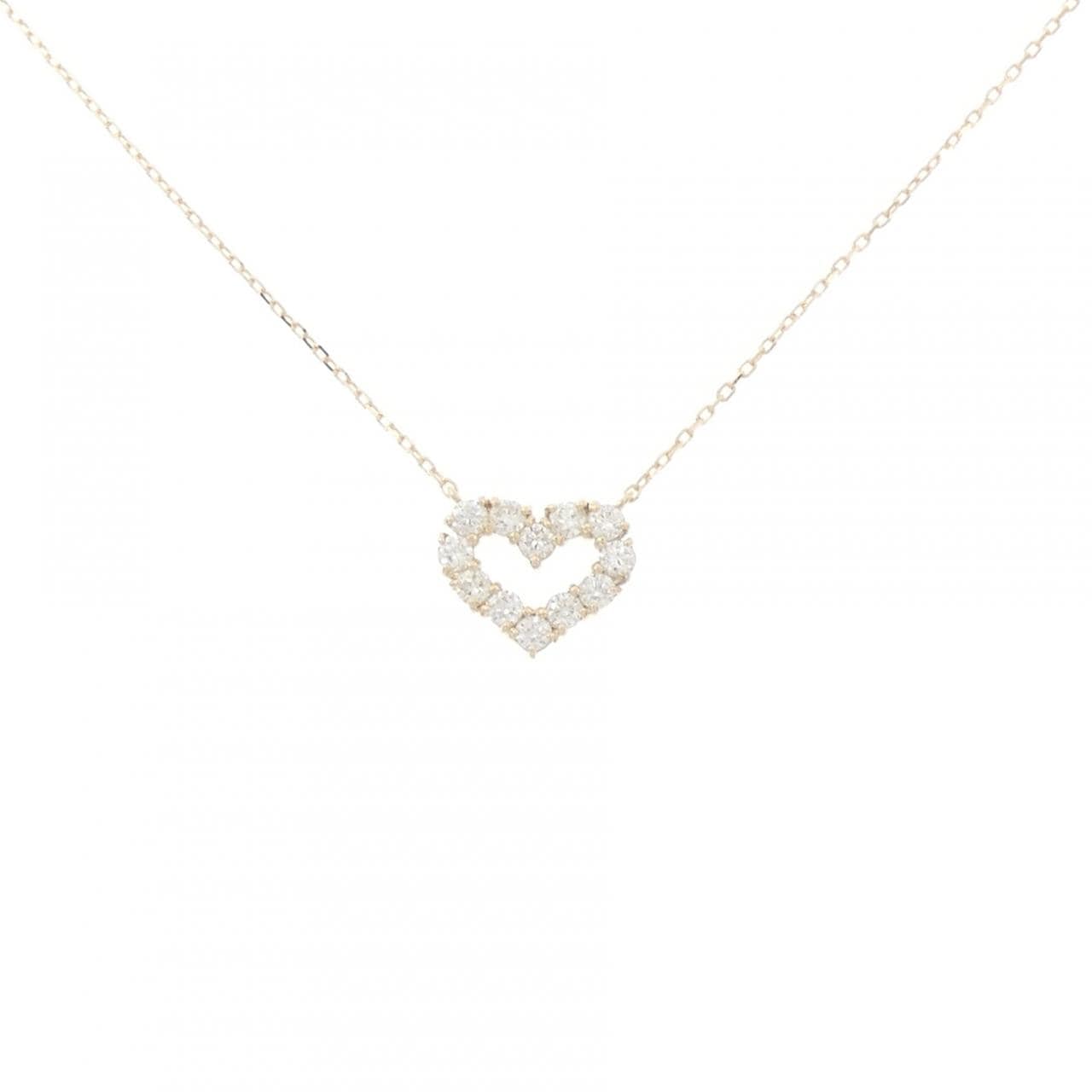 【リメイク】K10YG ハート ダイヤモンド ネックレス 0.30CT