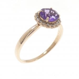 K18PG アメジスト リング 0.78CT