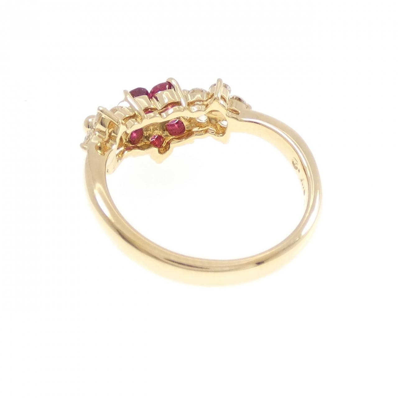 ミキモト フラワー ルビー リング 0.30CT