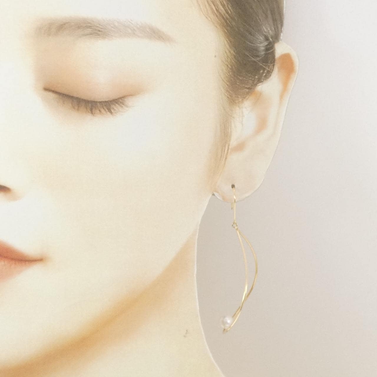 K18YG アコヤパール ピアス 6.1mm