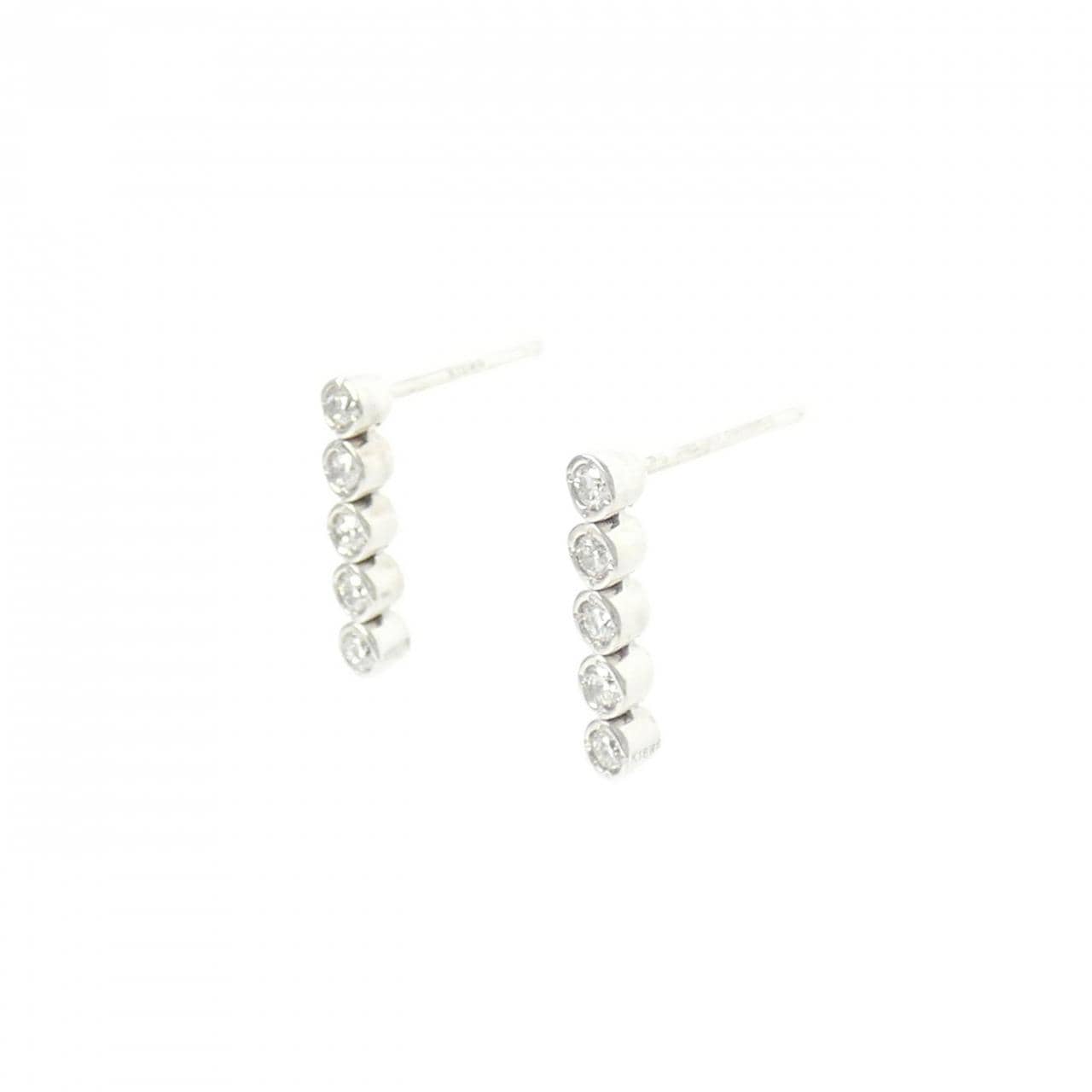 K18WG ダイヤモンド ピアス 0.20CT