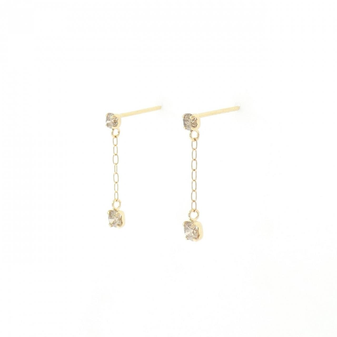 K18YG ダイヤモンド ピアス 0.20CT