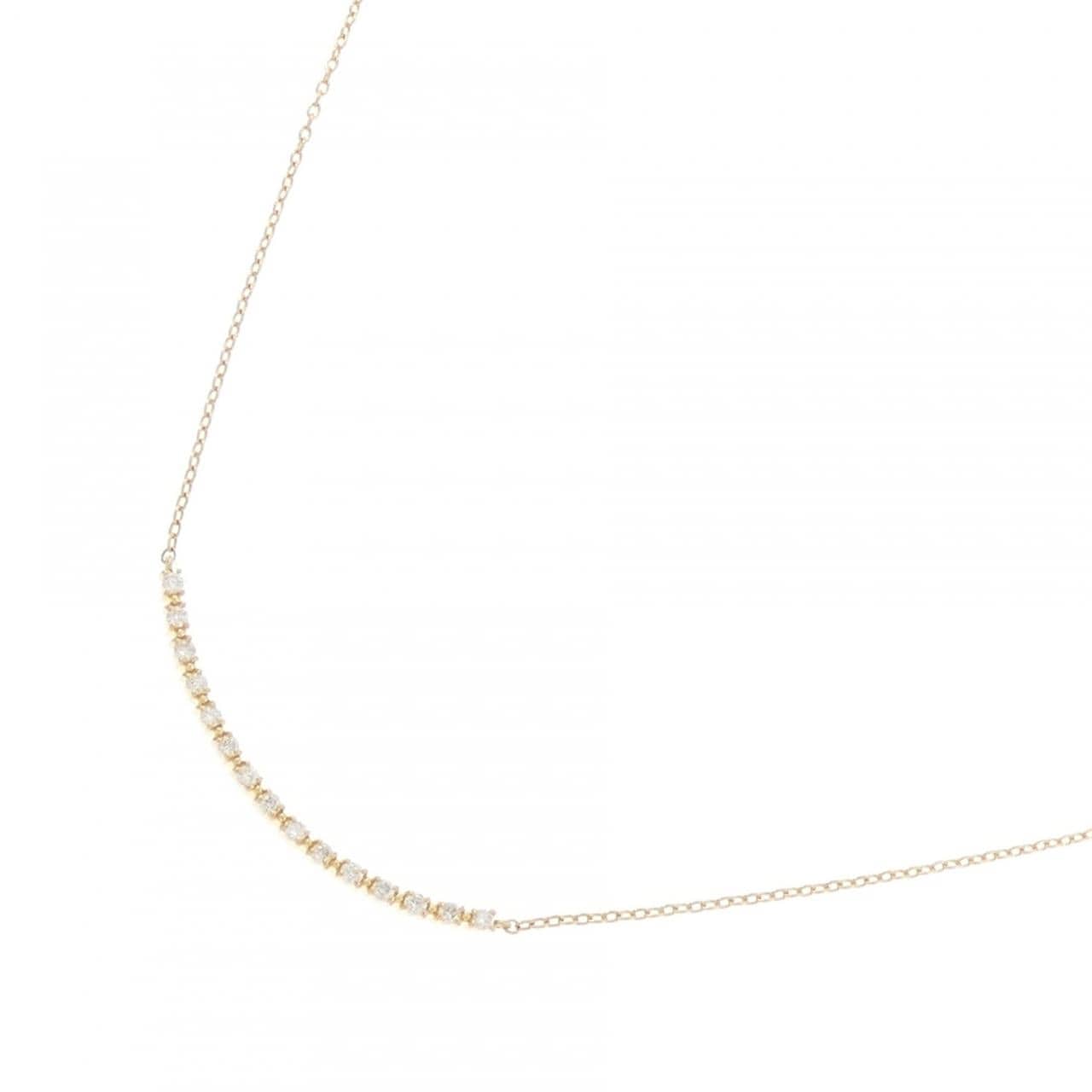 K18YG ダイヤモンド ネックレス 0.12CT