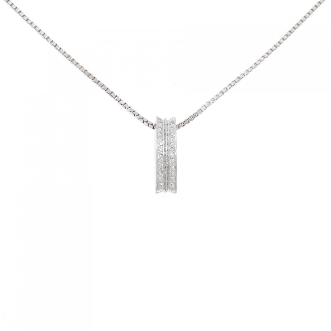 K18WG ダイヤモンド ネックレス 0.10CT