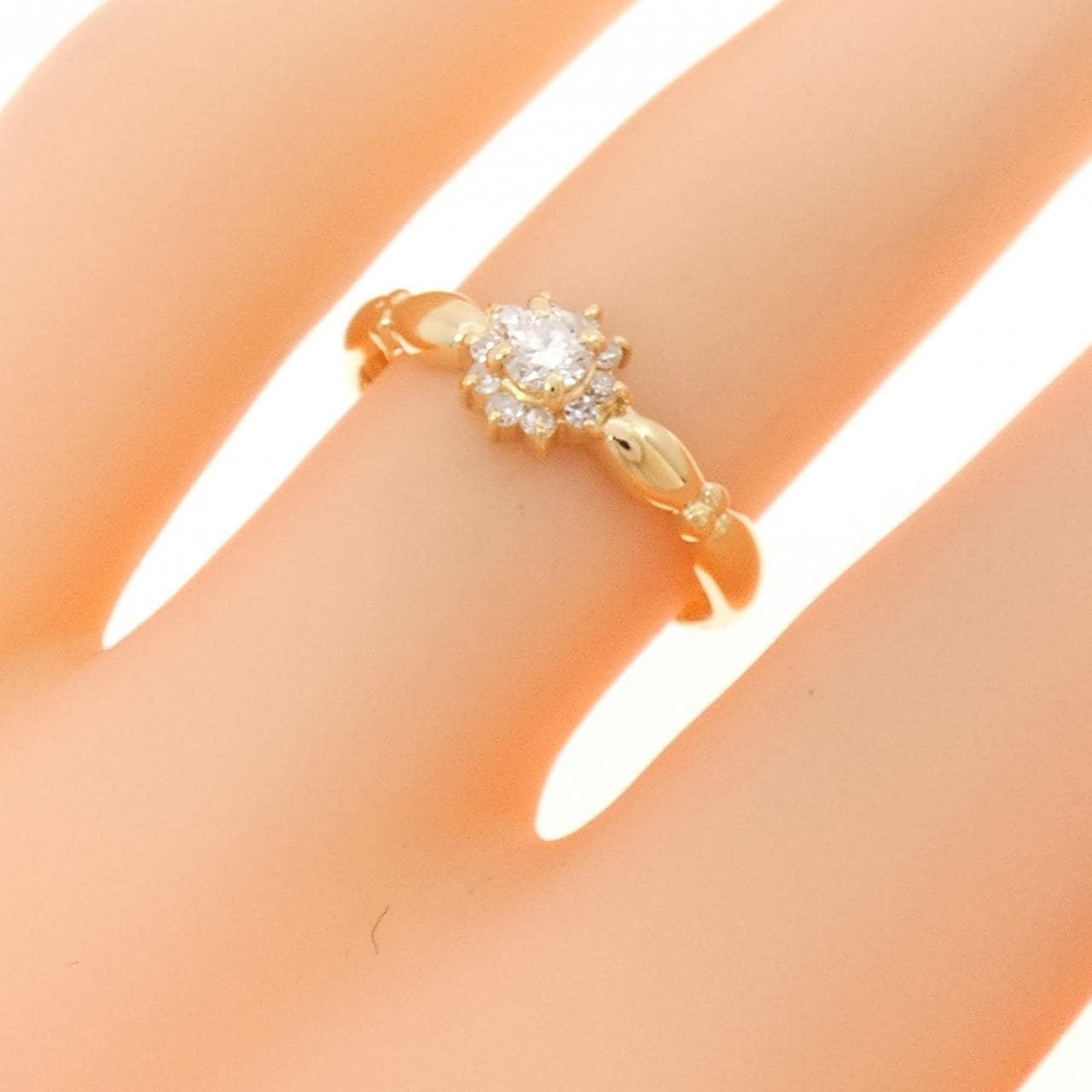 K18YG ダイヤモンド リング 0.18CT