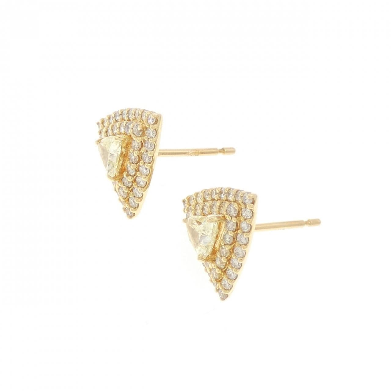 【新品】K18YG ダイヤモンド ピアス 0.50CT