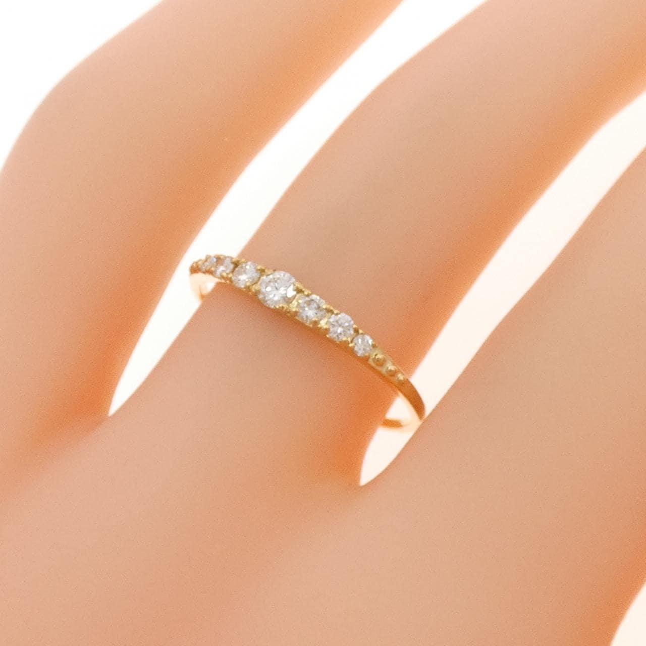 【リメイク】K18YG ダイヤモンド リング 0.15CT