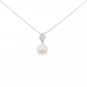 K18WG/K14WG アコヤパール ネックレス 9.3mm