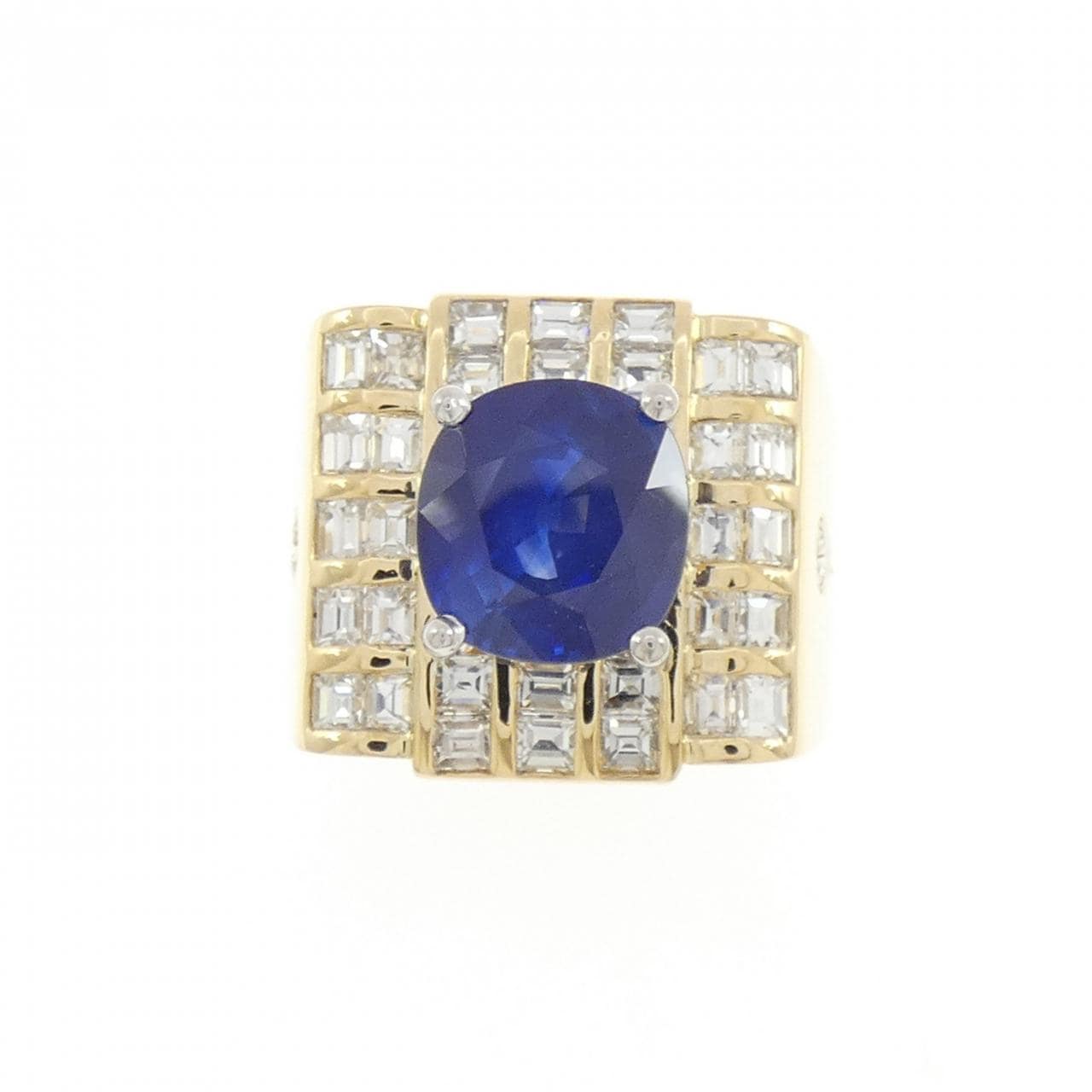 750YG サファイヤ リング 4.55CT スリランカ産