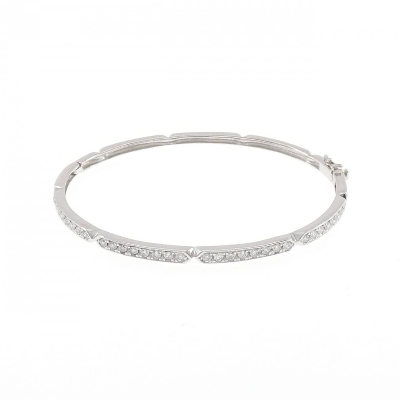 K18WG ダイヤモンド バングル 1.00CT