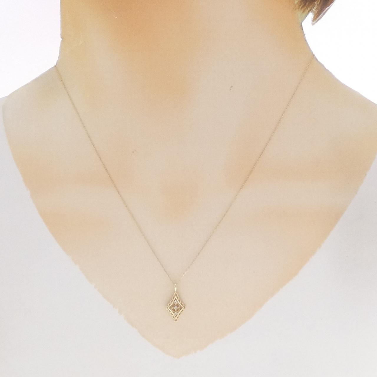 K10YG ダイヤモンド ネックレス 0.03CT