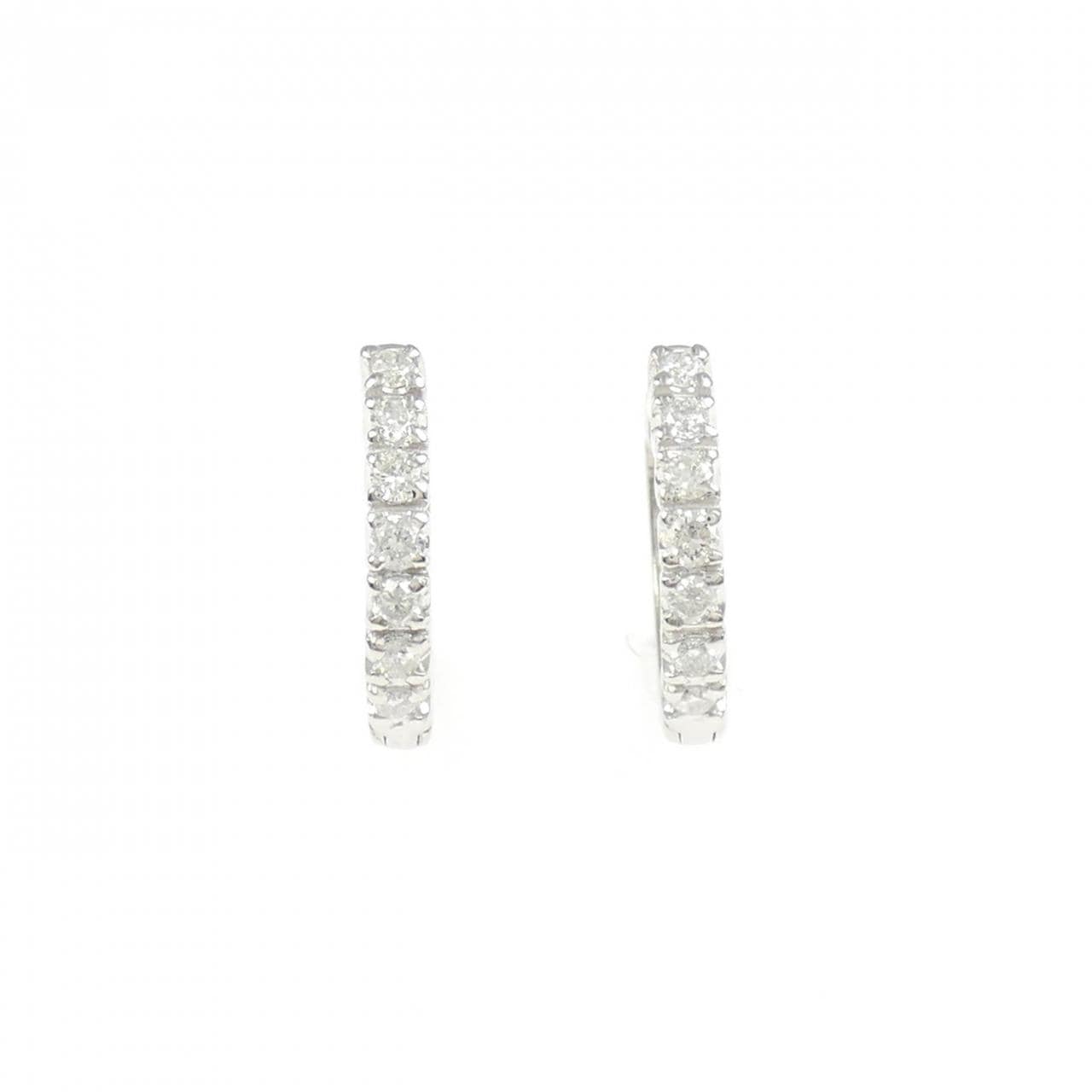 PT900 ダイヤモンド フープ ピアス 0.30CT