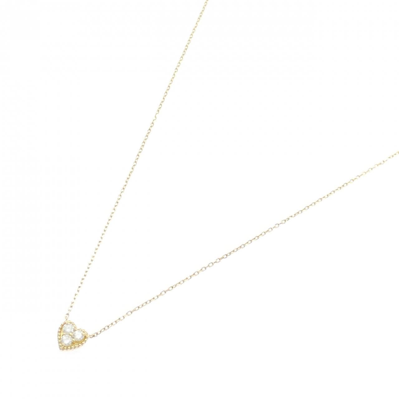 ヴァンドーム ハート ダイヤモンド ネックレス 0.12CT