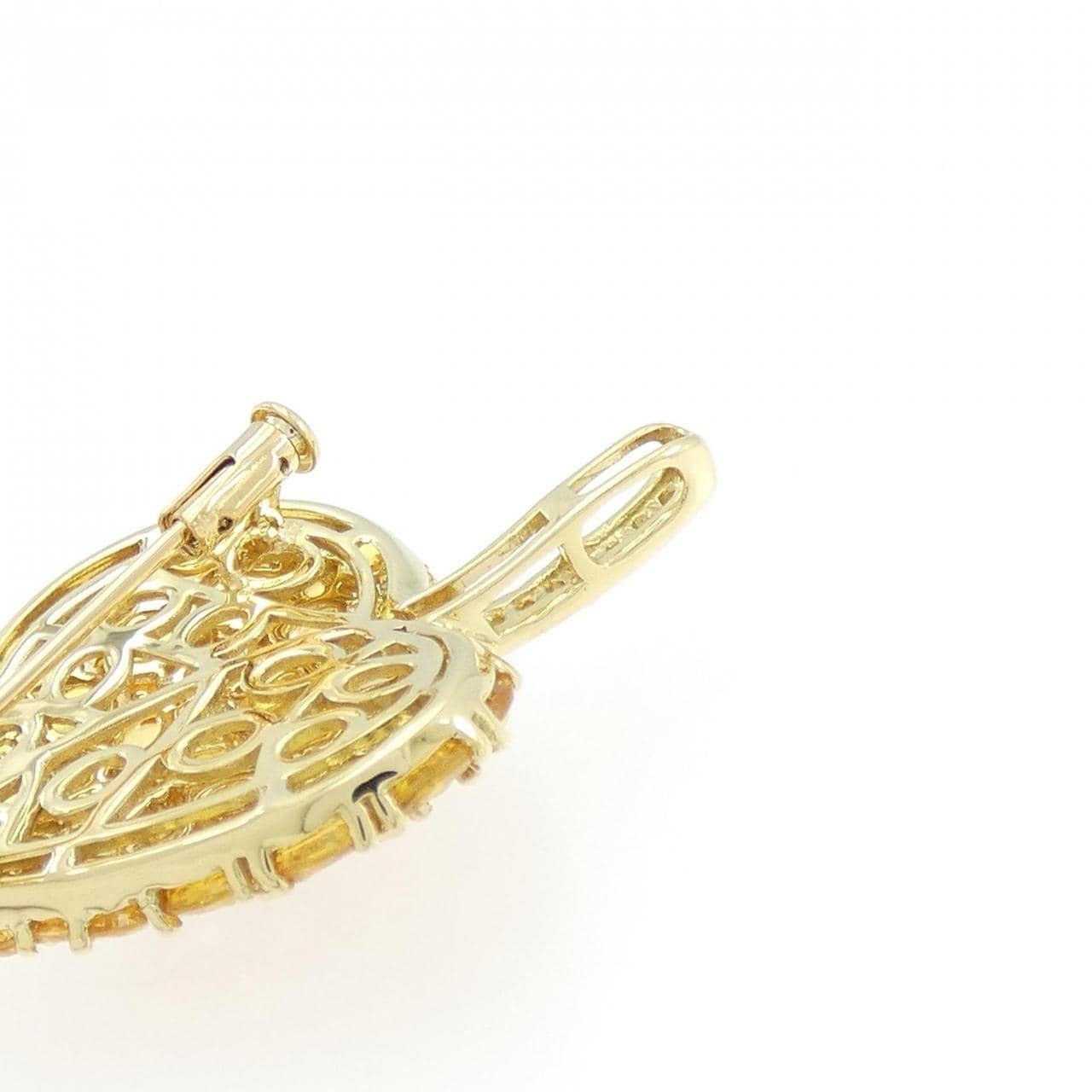 K18YG蓝宝石胸针6.35CT