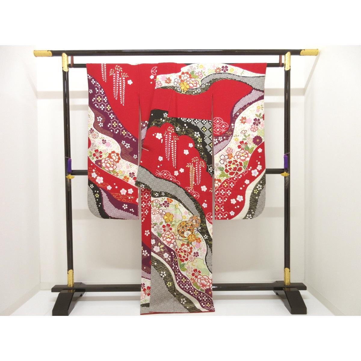 振袖　友禅金彩加工　きもの・長襦袢　２点セット