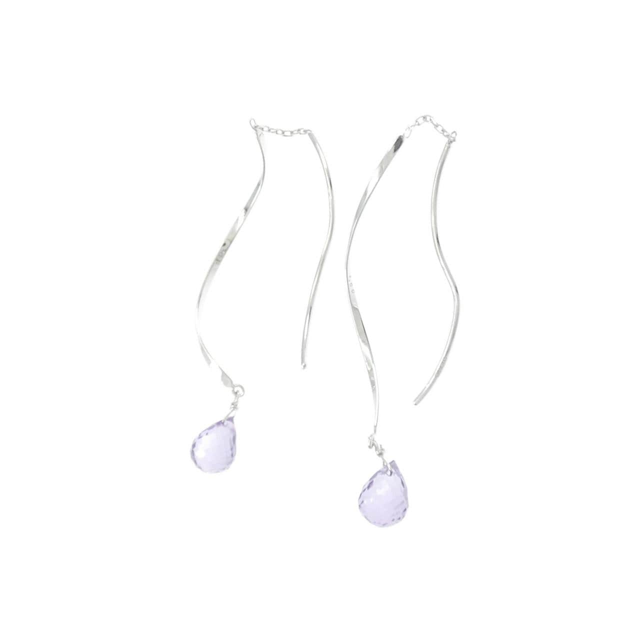 K18WG アメジスト ピアス 2.00CT