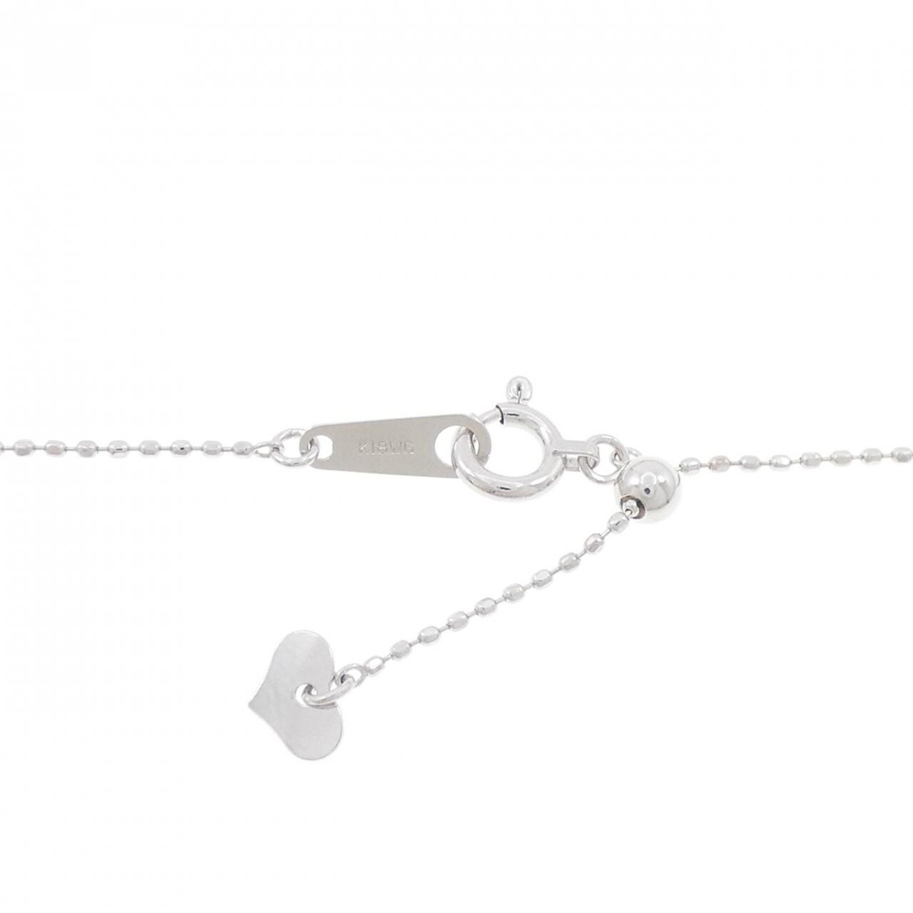 K18WG クロス ダイヤモンド ネックレス 0.30CT