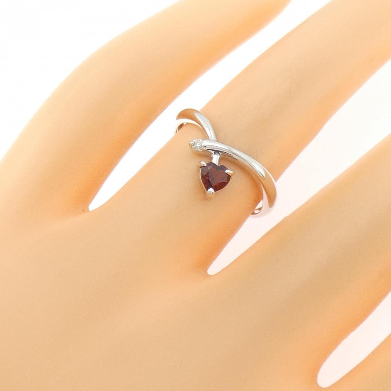 K14WG ガーネット リング