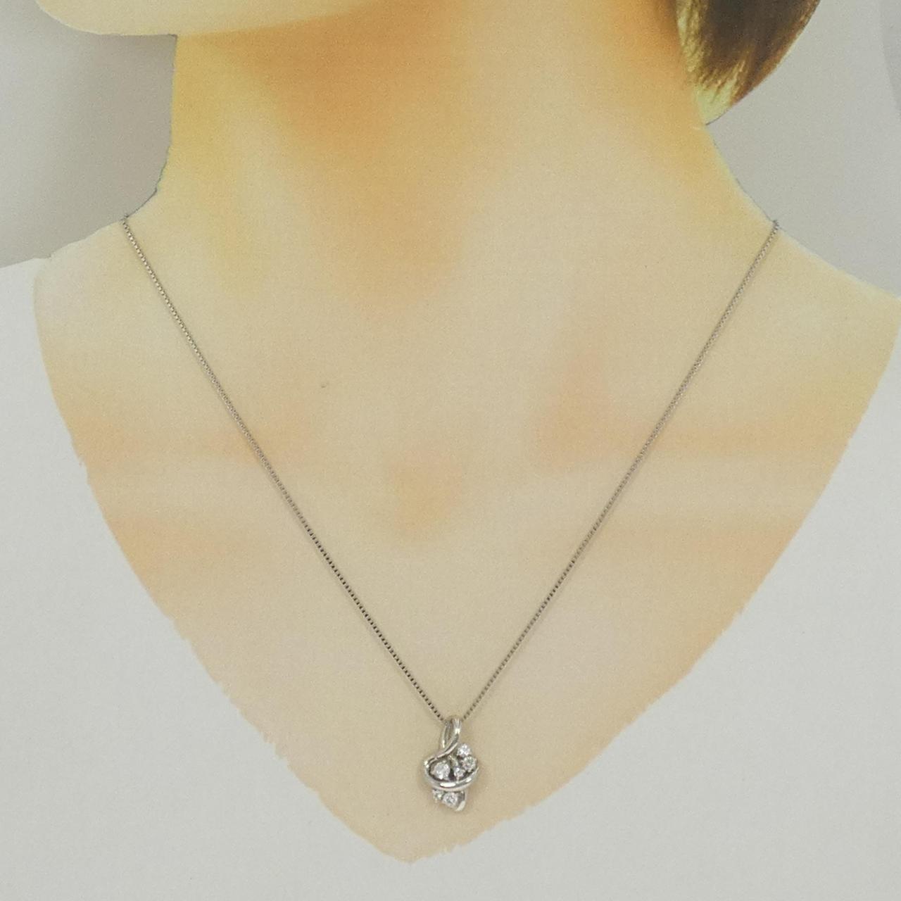 PT900/PT850 ダイヤモンド ネックレス 0.30CT