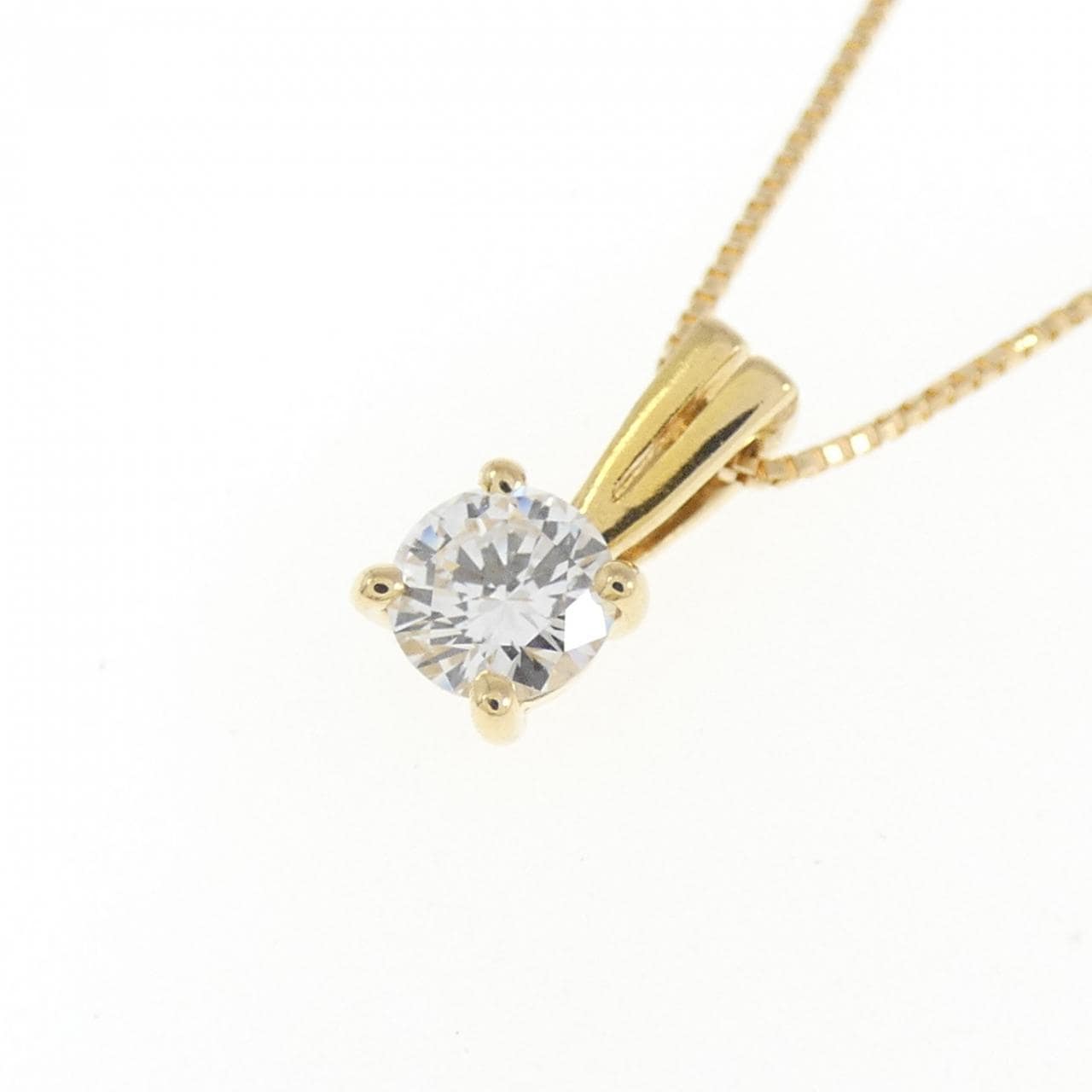 18KTYG/K18YG ダイヤモンド ネックレス 0.26CT