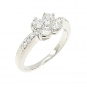 PT900 フラワー ダイヤモンド リング 0.50CT