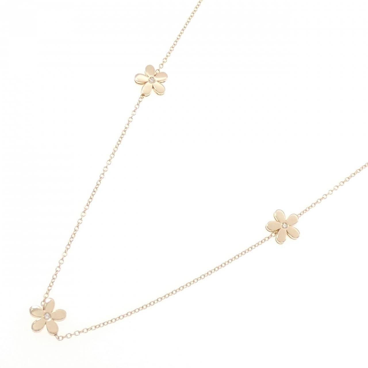ポンテヴェキオ フラワー ダイヤモンド ネックレス 0.05CT