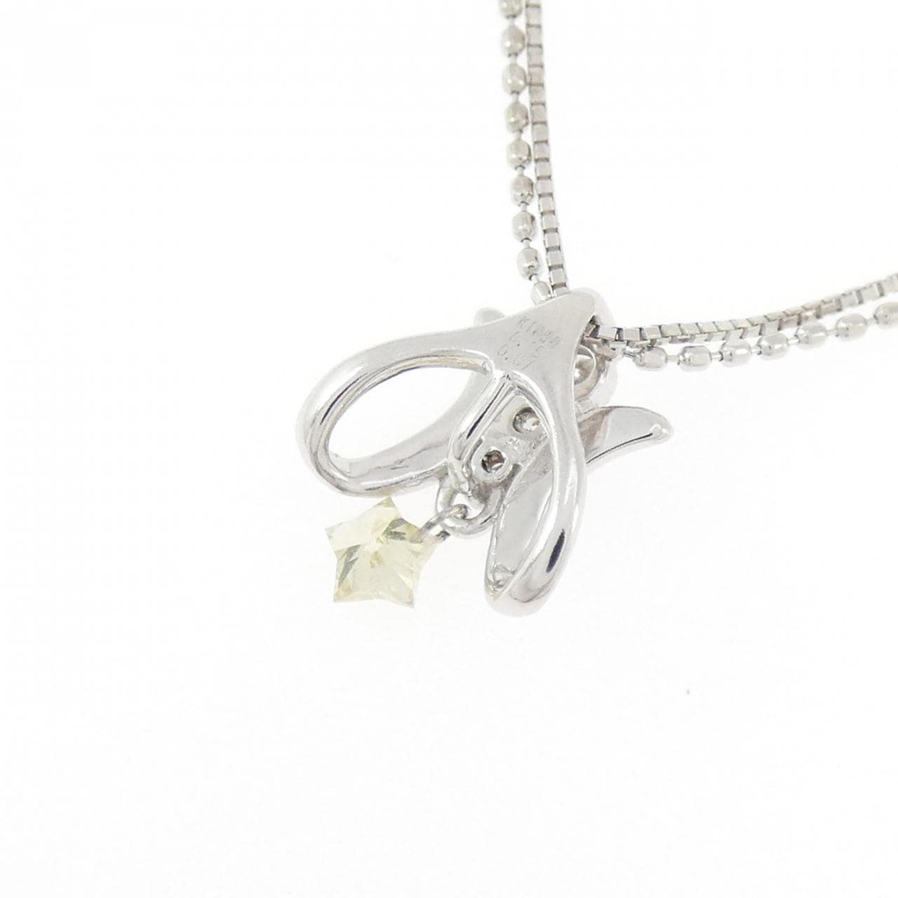 K18WG ダイヤモンド ネックレス 0.15CT