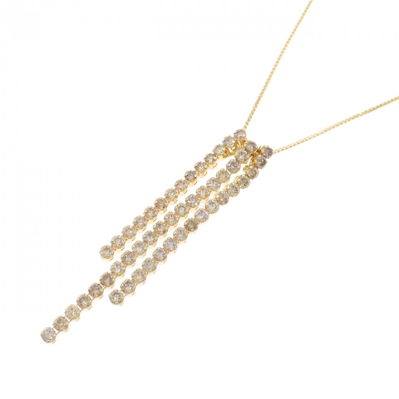 K18YG 2WAY ダイヤモンド ネックレス 1.00CT