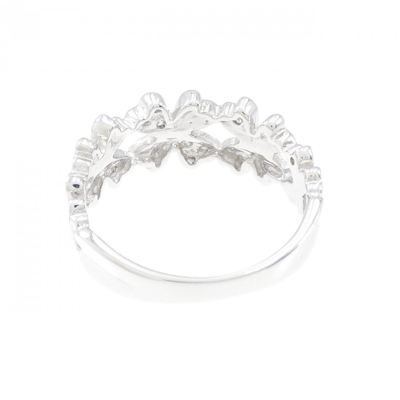 K18WG Clover Diamond Ring 0.09CT