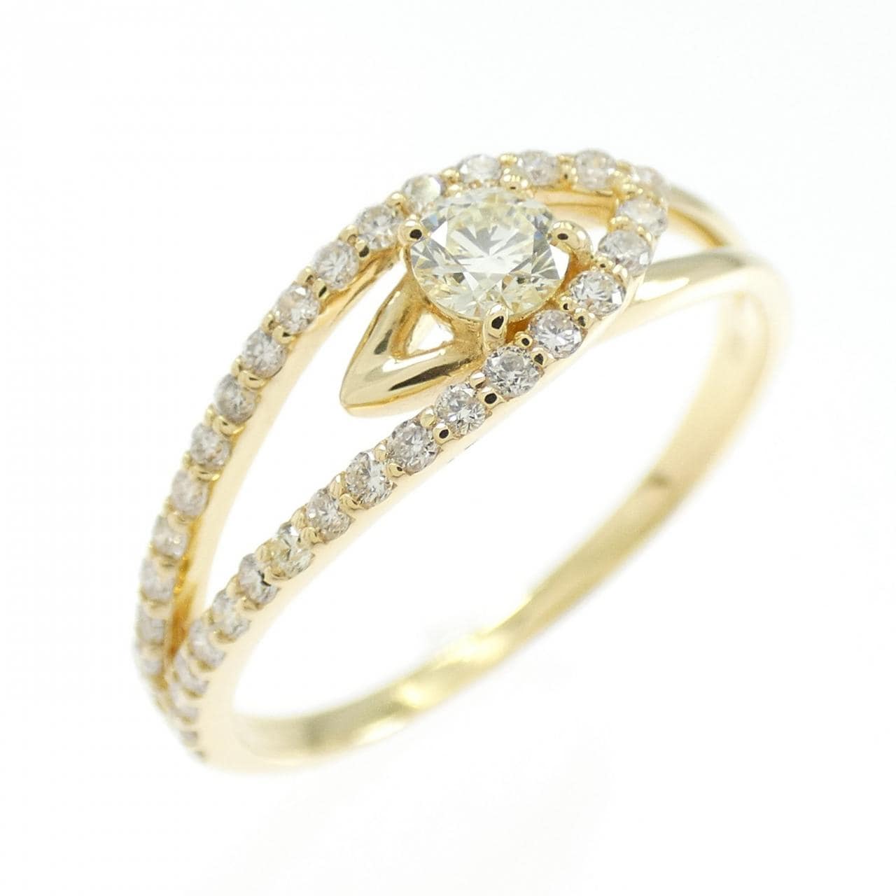 K18YG ダイヤモンド リング 0.130CT