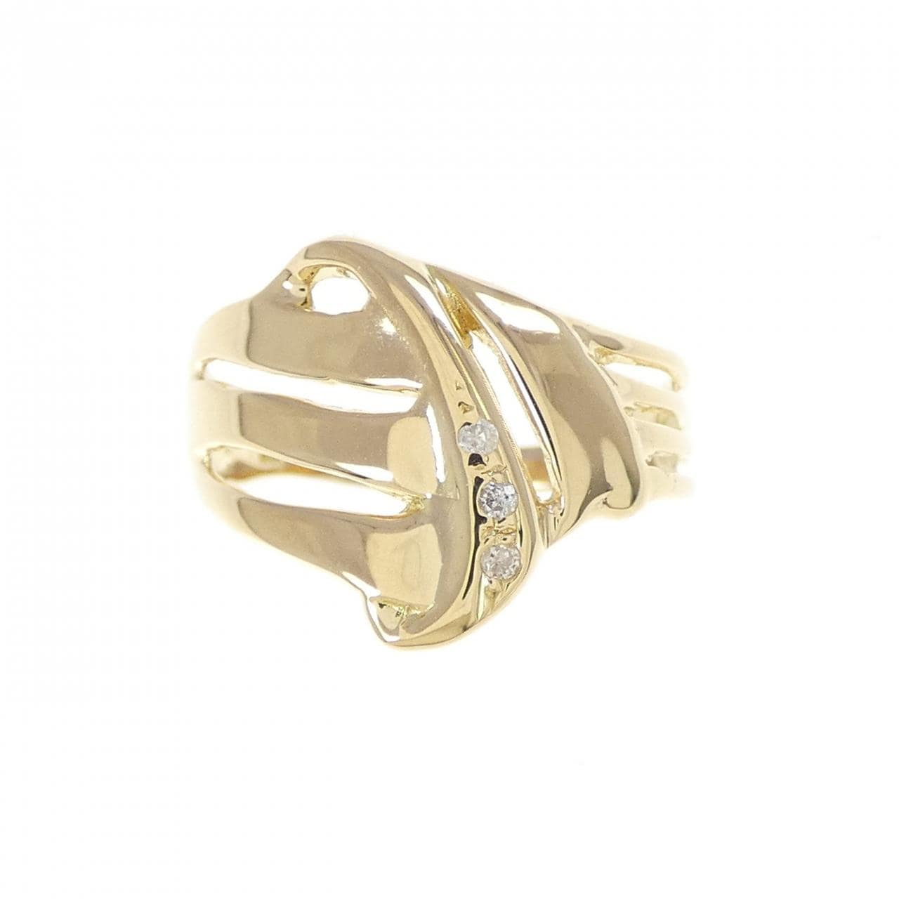 K18YG ダイヤモンド ピンキーリング