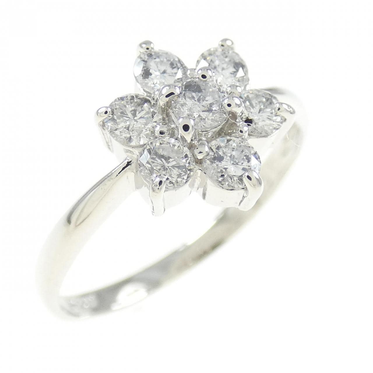 PT900花朵钻石戒指0.50CT