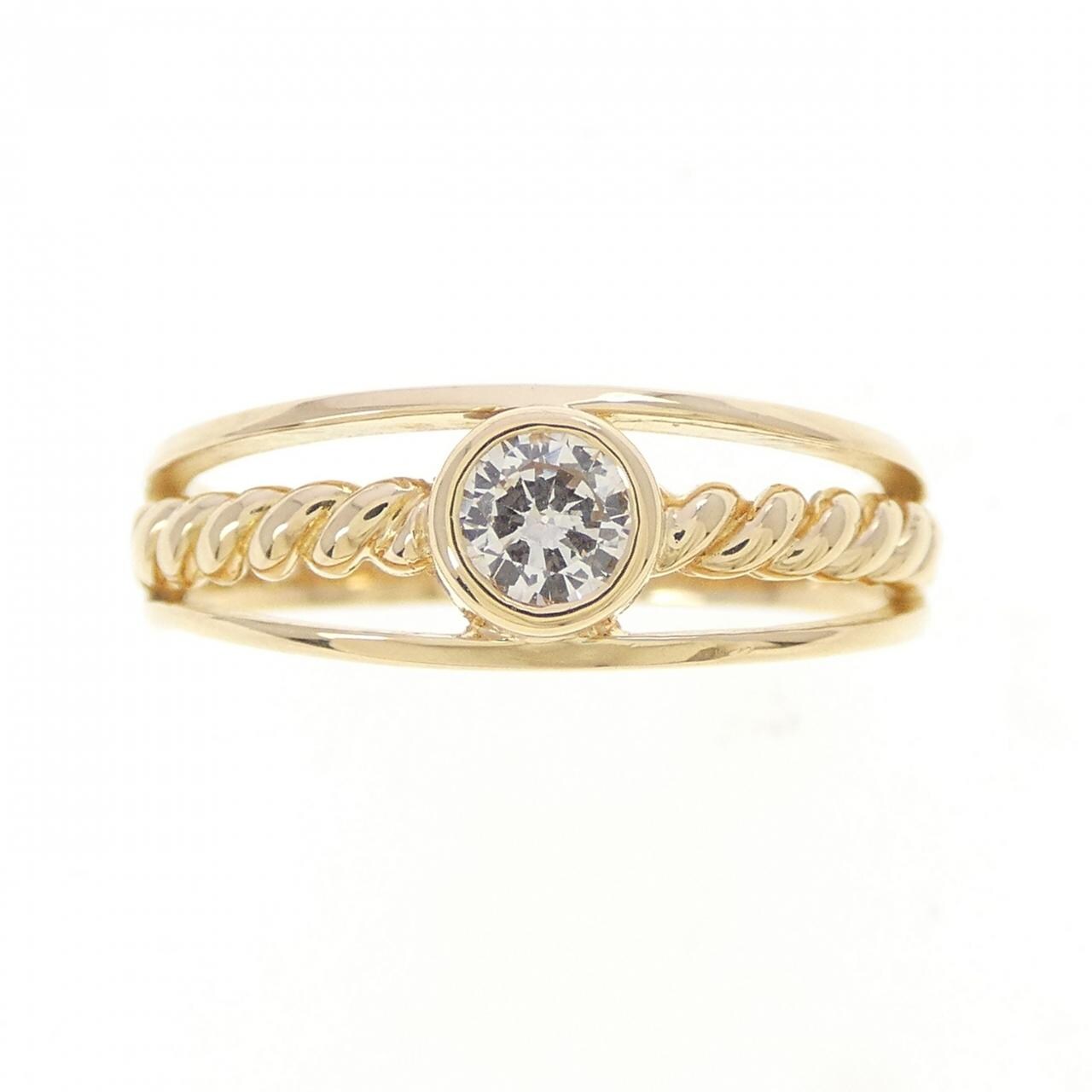K18YG ダイヤモンド リング 0.14CT