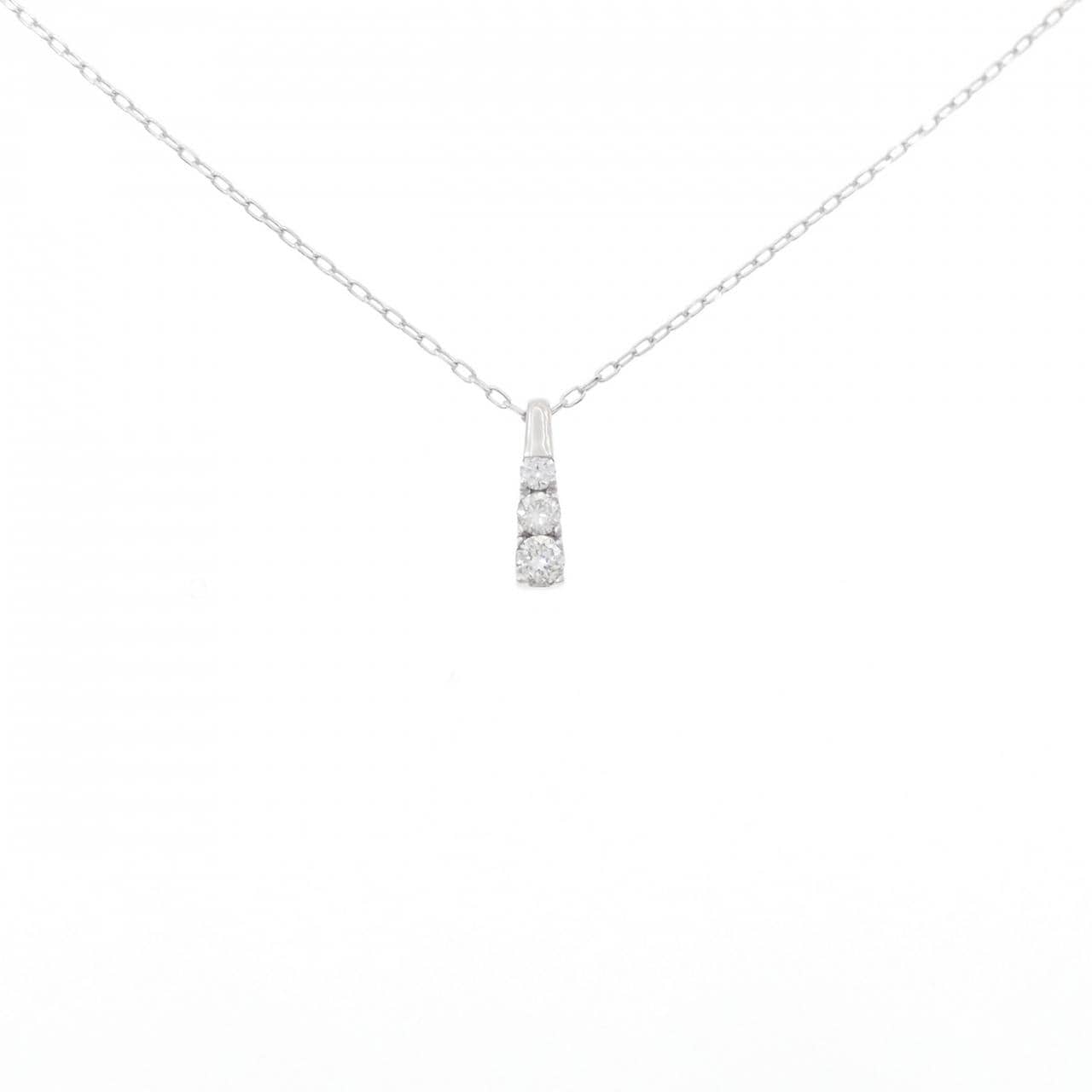 K18WG ダイヤモンド ネックレス 0.20CT