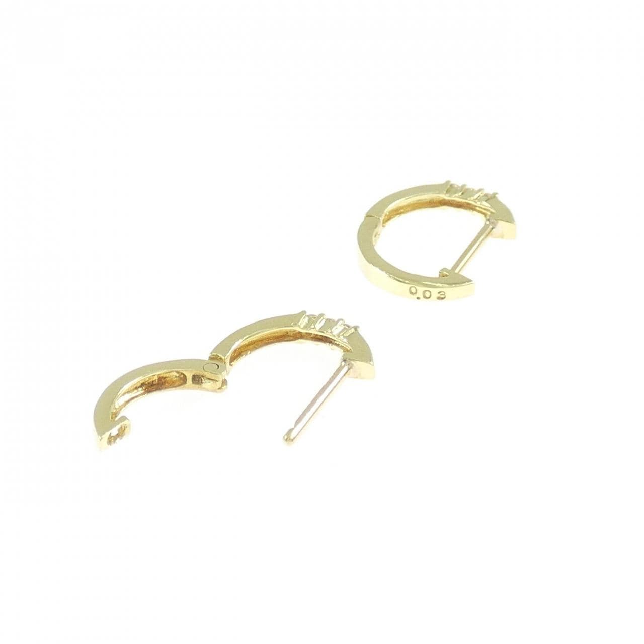K18YG ダイヤモンド ピアス 0.06CT