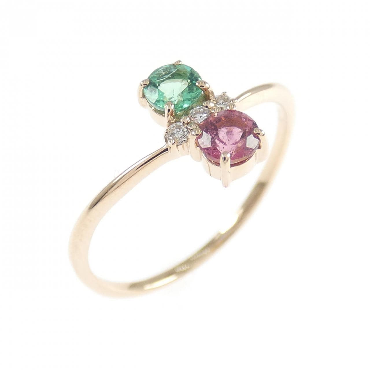 K18PG カラーストーン リング