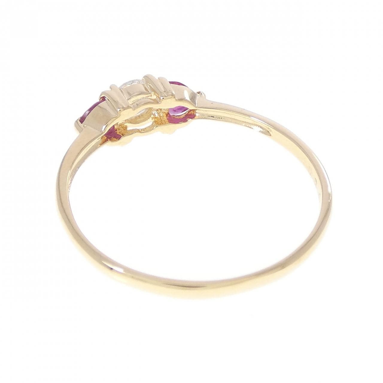 K18YG ルビー リング 0.30CT