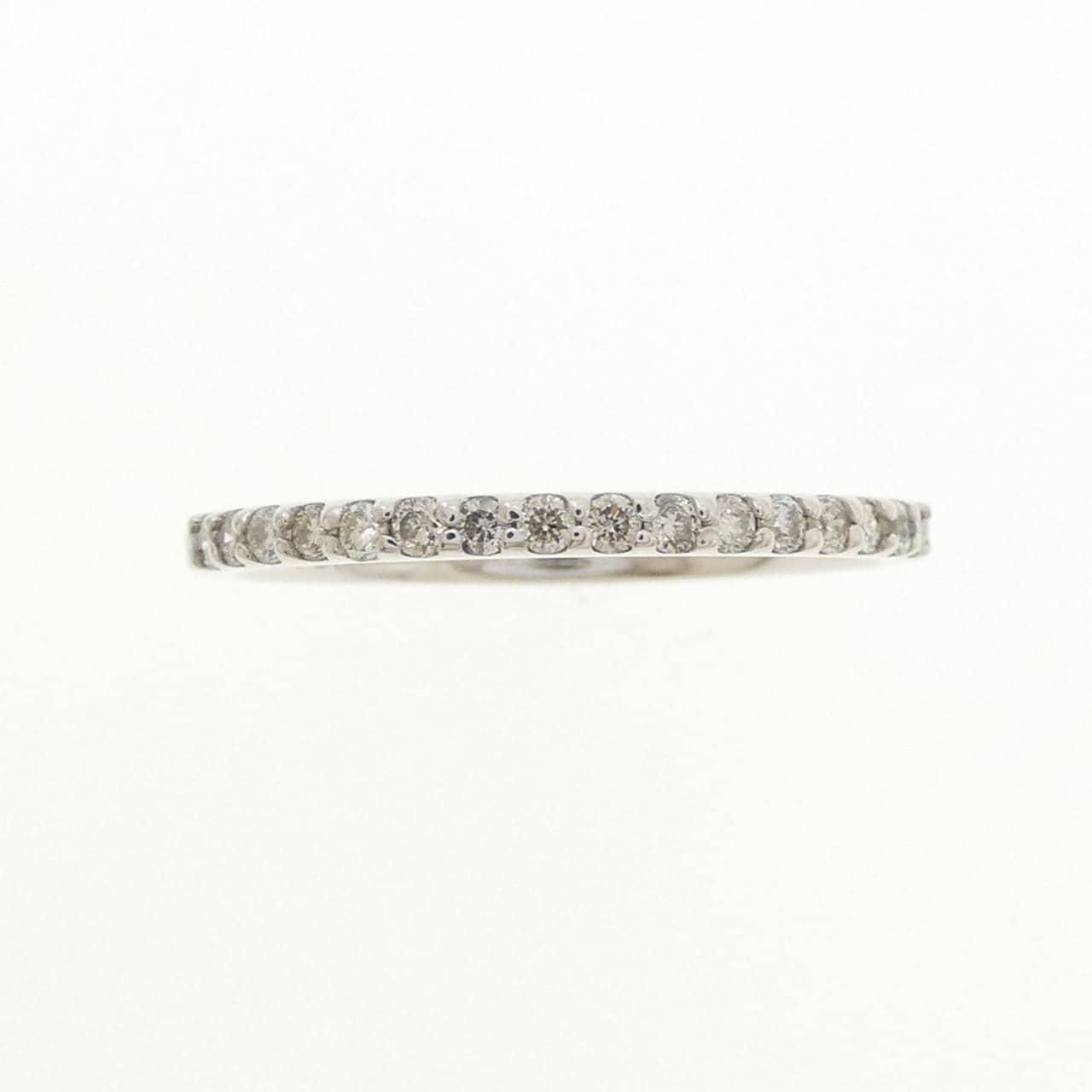 K10WG ハーフエタニティ ダイヤモンド リング 0.20CT