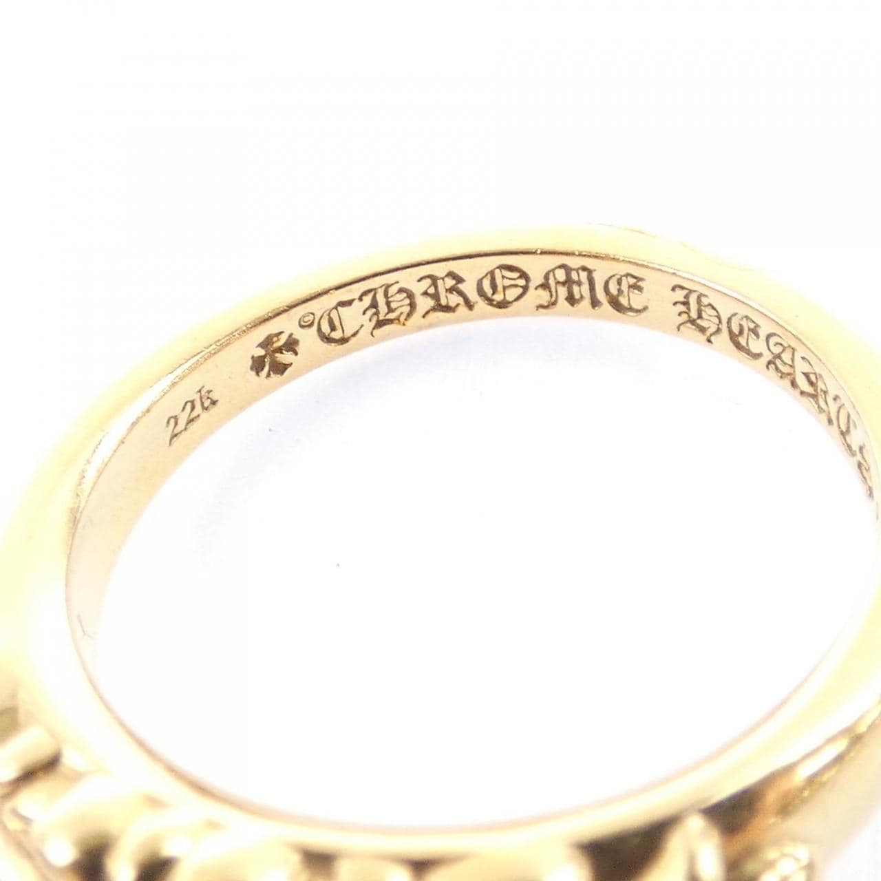 クロムハーツ CHROME HEARTS BABY CLSC FLORAL CRS DMND PAVE 207146023GLDXXX002 RING